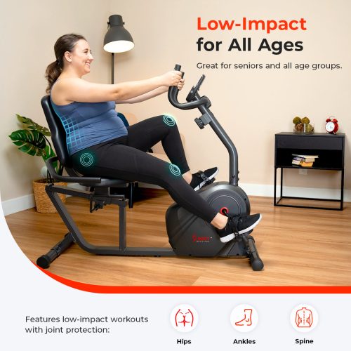 Sunny health fitness Bike Smart Magnetic Resistance Recumbent Bike with Easy Adjustable Seat SF RB4616SMART 05 3a803c65 7e35 406e b616 3e12a473e052