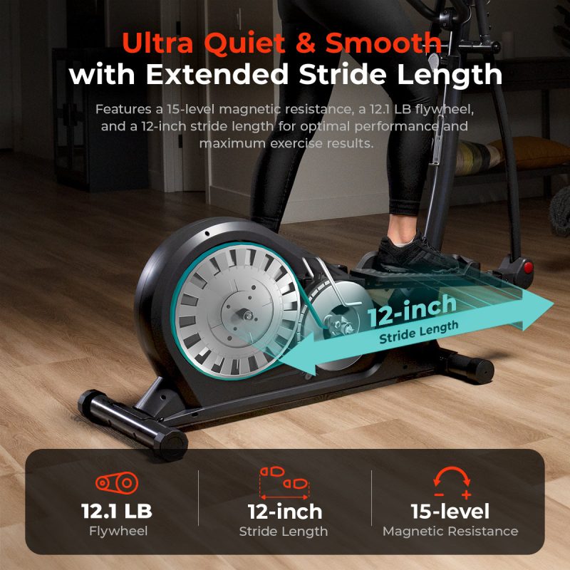 Sunny health fitness Elliptical Pro Smart Elliptical Trainer With 15 Levels of Magnetic Resistance SF E323050 02