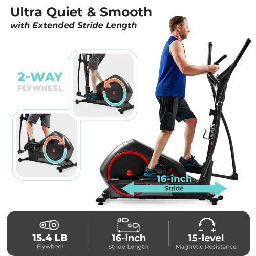 Sunny health fitness Elliptical Smart Heavy Duty Elliptical Training Machine SF E323055 04