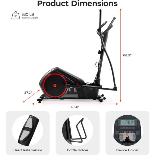 Sunny health fitness Elliptical Smart Heavy Duty Elliptical Training Machine SF E323055 06