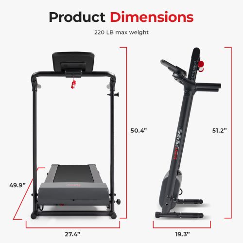 Sunny health fitness Treadmill SMART Easy Assembly Folding Treadmill SF T7610SMART 06