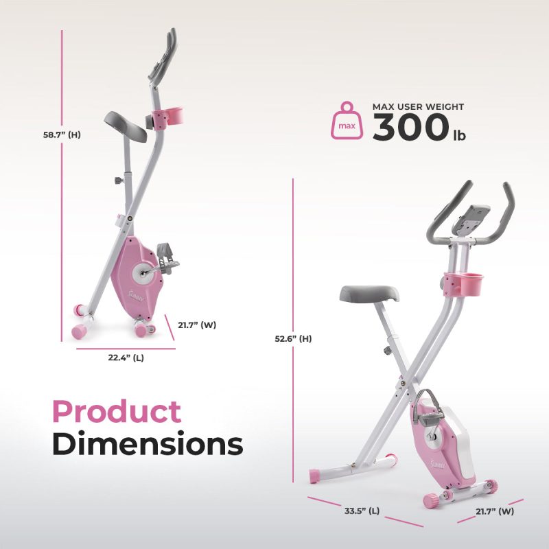 Sunny health fitness bikes Pink Foldable magnetic x bike pro P2320 06