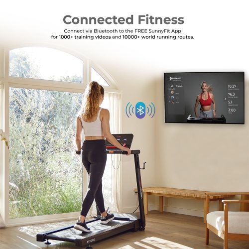 sunny health fitness Treadmill INTERACTIVE SLIM AUTO INCLINE SF T722022 4