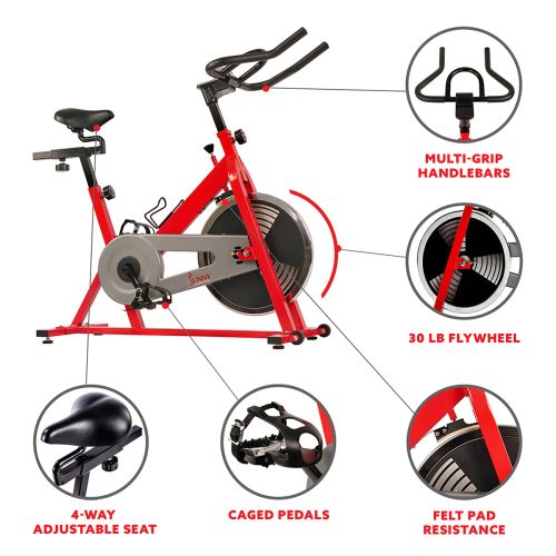 sunny health fitness bikes chain drive indoor cycling trainer SF B1001 03