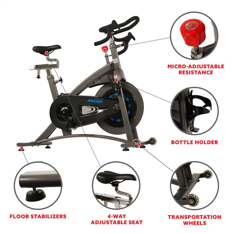 sunny health fitness bikes magnetic belt drive commercial indoor cycling trainer 5100 04