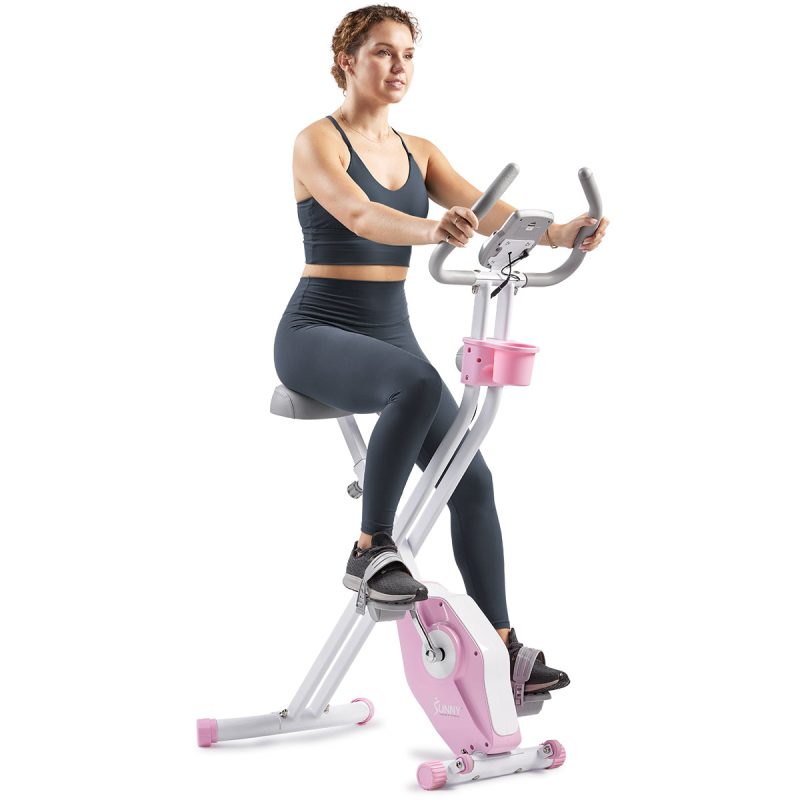 sunny health fitness bikes pink foldable magnetic x bike pro p2320 1