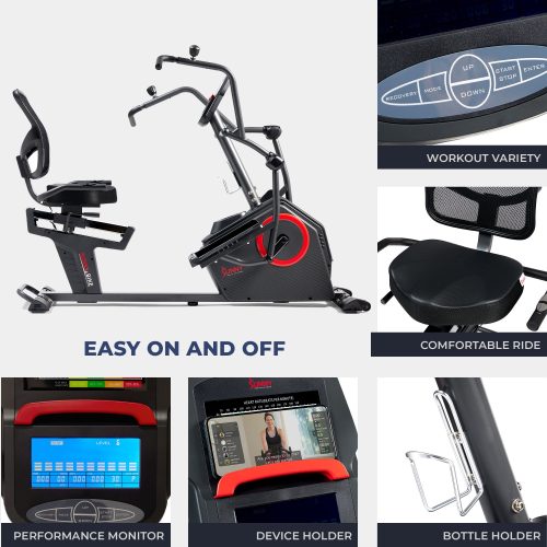 sunny health fitness bikes smart recumbent cross trainer elliptical exercise bike SF RBE4886SMART 06 2f7a766a adbd 47c8 9155 a2c44db8c171