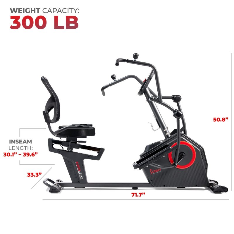 sunny health fitness bikes smart recumbent cross trainer elliptical exercise bike SF RBE4886SMART 07 06804267 b32b 4d94 9c35 4f0ac3c7fe92