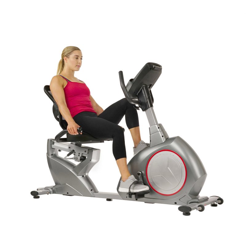 sunny health fitness bikes stationary recumbent bike exercise bike self powered cycling USB charging function SF RB4880 02