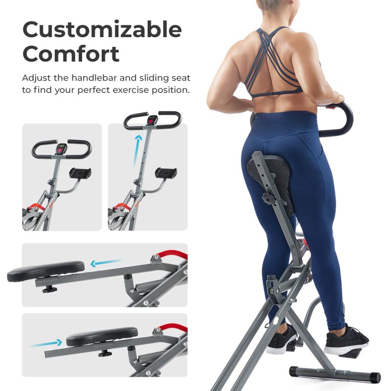 sunny health fitness row n ride pro smart squat assist trainer sf a023053 05