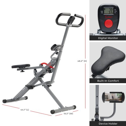 sunny health fitness row n ride pro smart squat assist trainer sf a023053 06