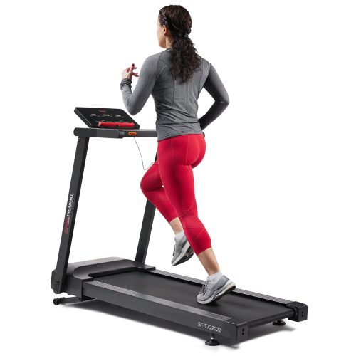 sunny health fitness treadmills interactive slim auto incline treadmill with bluetooth SF T722022 model