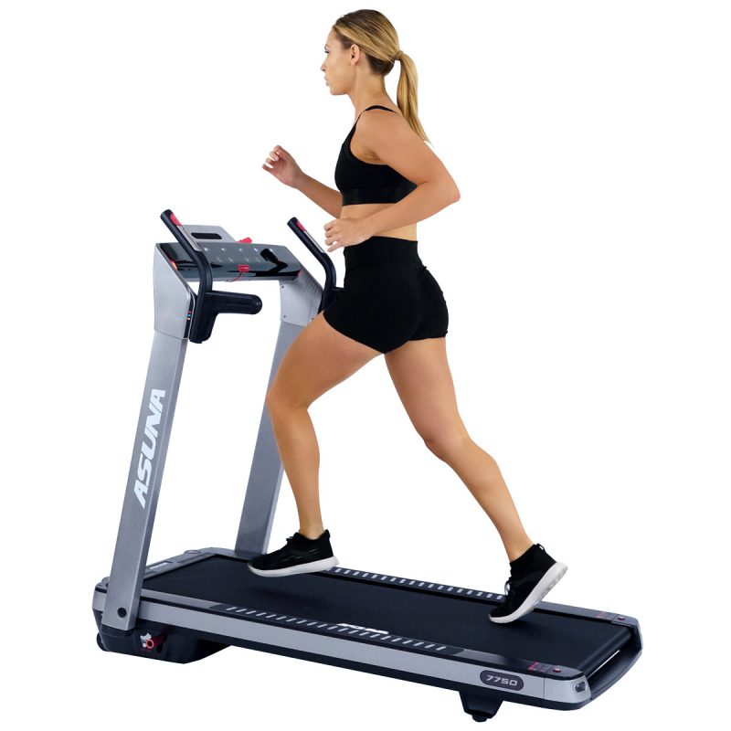 sunny health fitness treadmills spaceflex running treadmill auto incline foldable wide deck 7750 02