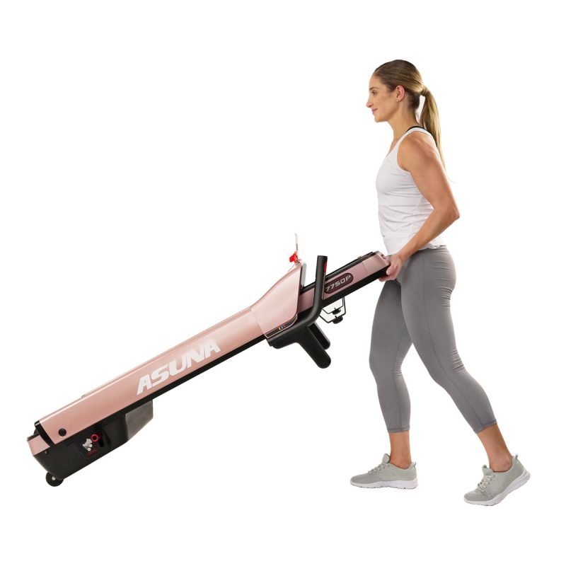 sunny health fitness treadmills spaceflex running treadmill auto incline foldable wide deck pink 7750P 08