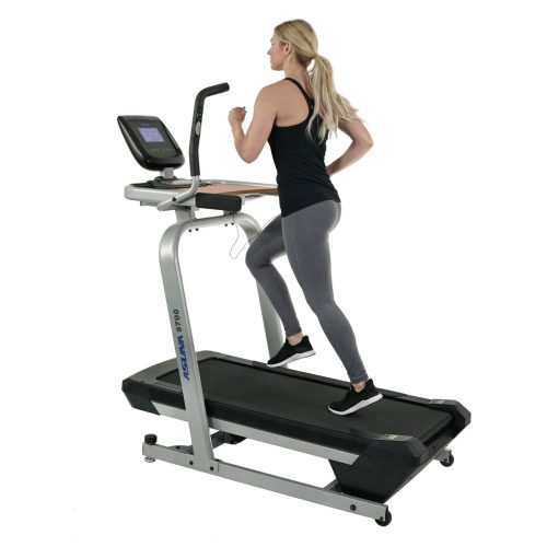 sunny health fitness treadmills treadmill workstation desk auto incline at 40 max wide treadmill USB charging 9700 02