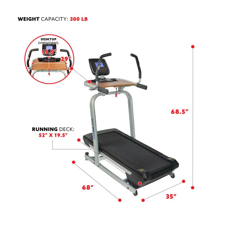 sunny health fitness treadmills treadmill workstation desk auto incline at 40 max wide treadmill USB charging 9700 06